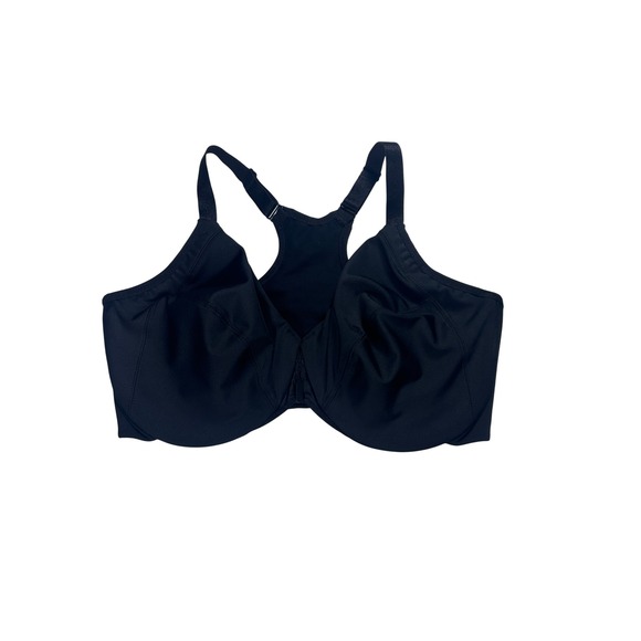 Glamorise Front Closure Posture Back Support Bra Black Adjustable Size 36G New - Picture 1 of 7